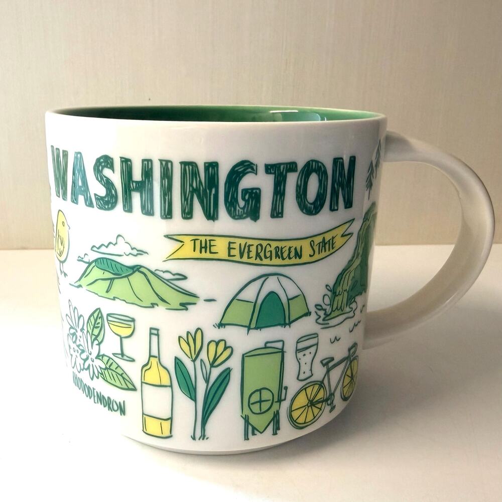 Vintage Washington Been There Series Starbucks Coffee Tea Mug Across the Globe